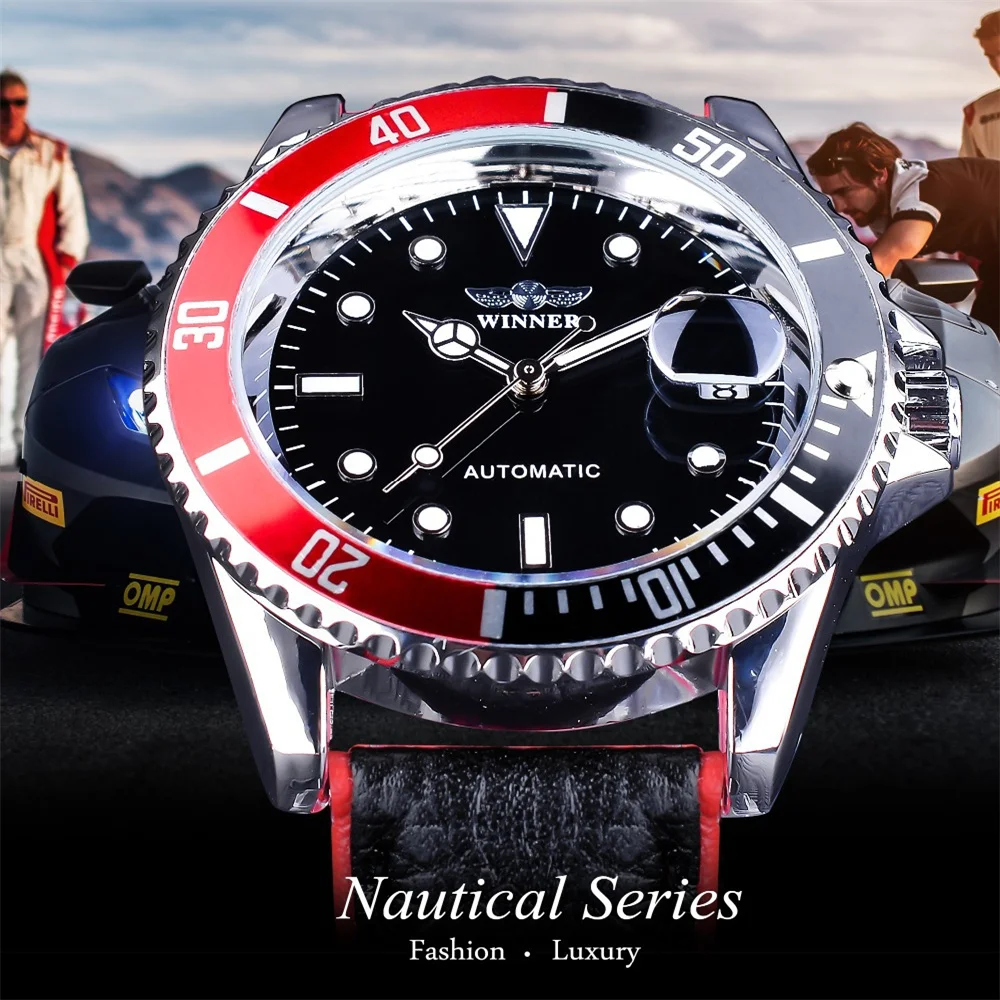 ساعة ميكانيكية رجالية من سلسلة غواص الأعمال الفاخرة الراقية، لف تلقائي، تصميم هيكل عظمي، علامة تجارية مشهورة، عصرية، كاجوال، متعددة الاستخدامات، ساعة رجالية أنيقة وسيم، أفضل هدية لصديقها #4