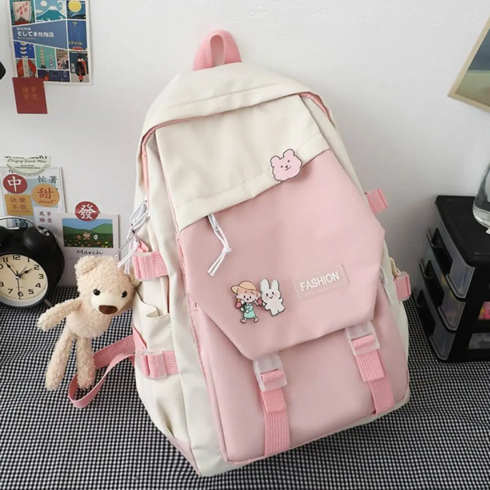 Nylon Book Bag Multifunctional Waterproof Large Capacity Backpack School Bag Boys Girls