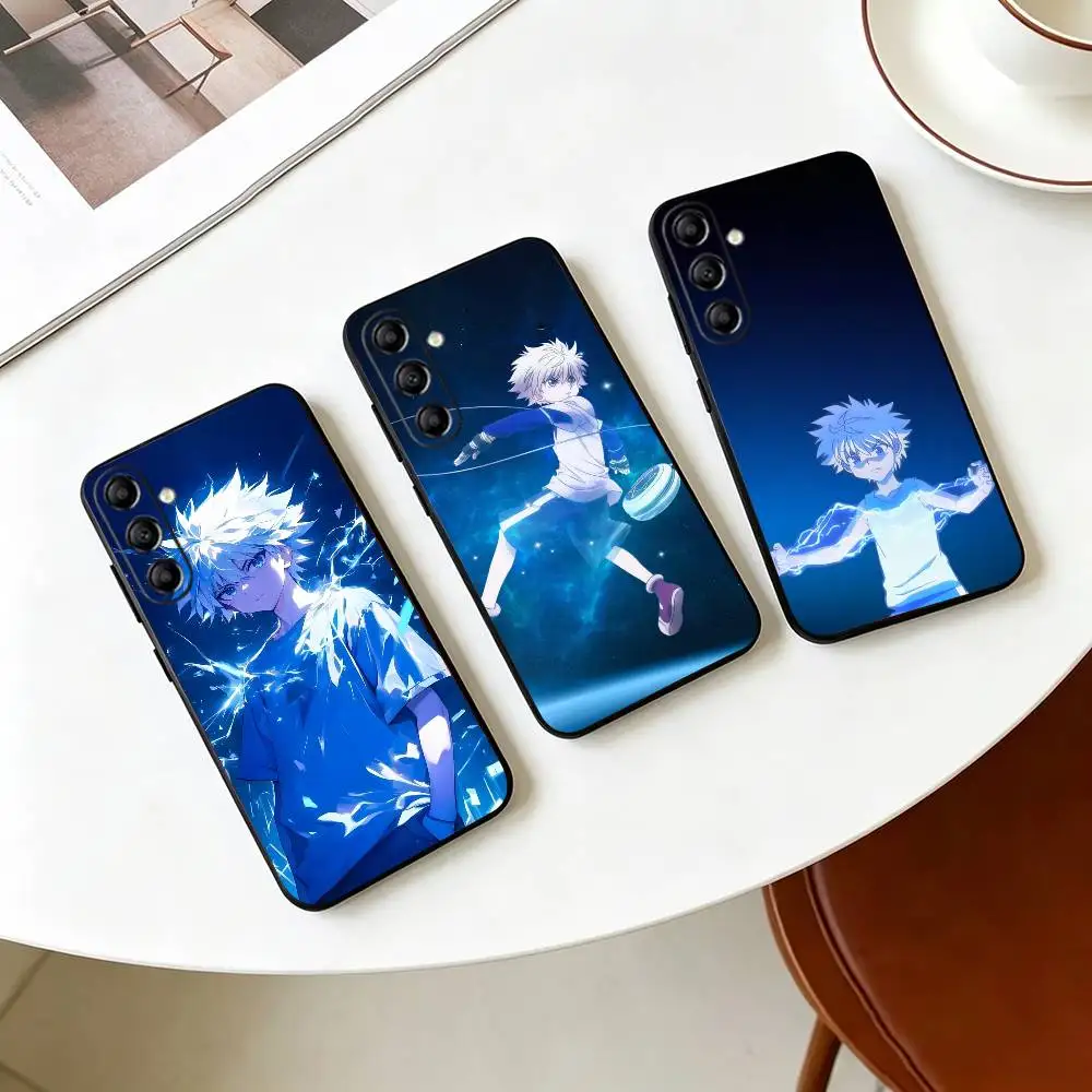 H-Hunter x Hunter Killua Zoldyck Phone Case Black Silicone Soft For Samsung Galaxy A73,A72,A71,A70,A53,A52,A51