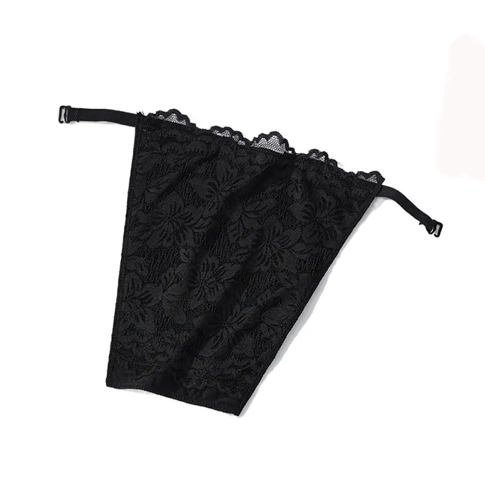 

Double Layer Strapless Insert Wrapped Chest Floral Mesh Lace Flower Anti-Glare Tube Top Underwear Chest Cover Up