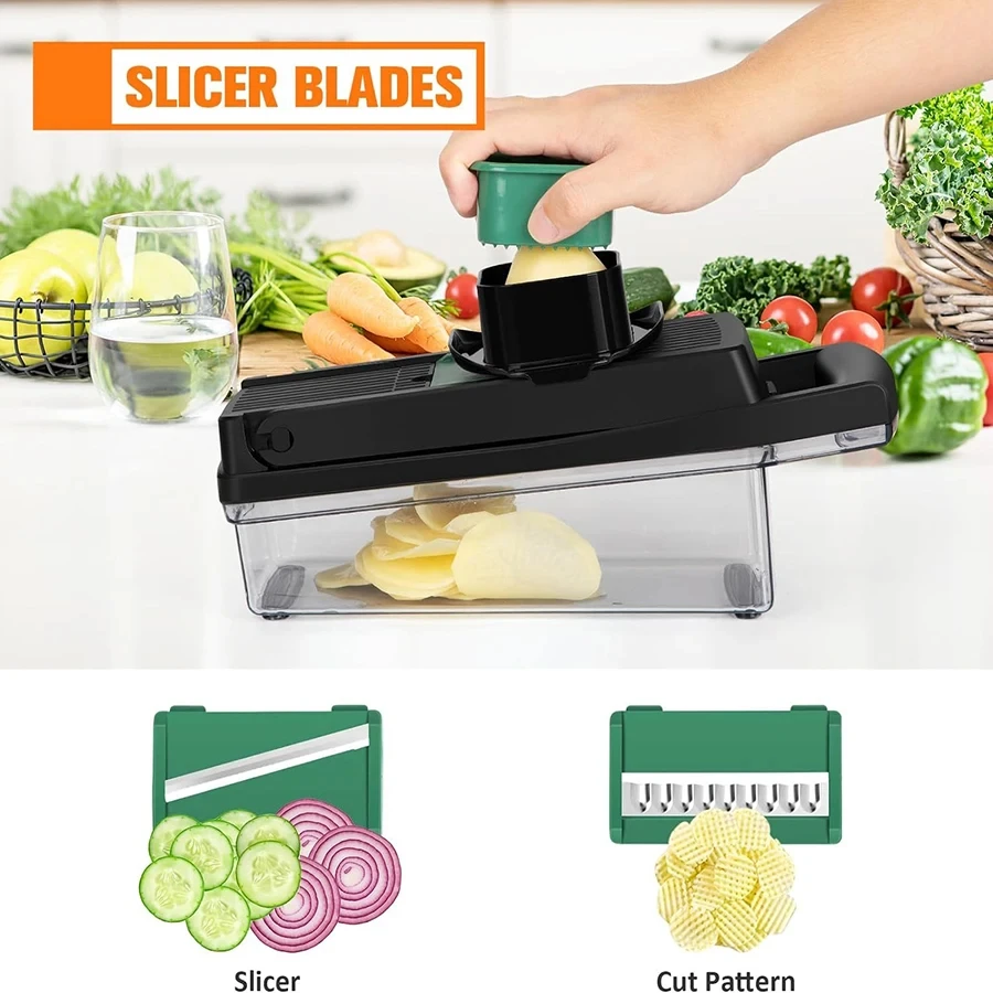 Home Convenient Professional Vegetable Cutter Multifunctional Vegetable Slicer Dicing Machine Kitchen Vegetable Shredder