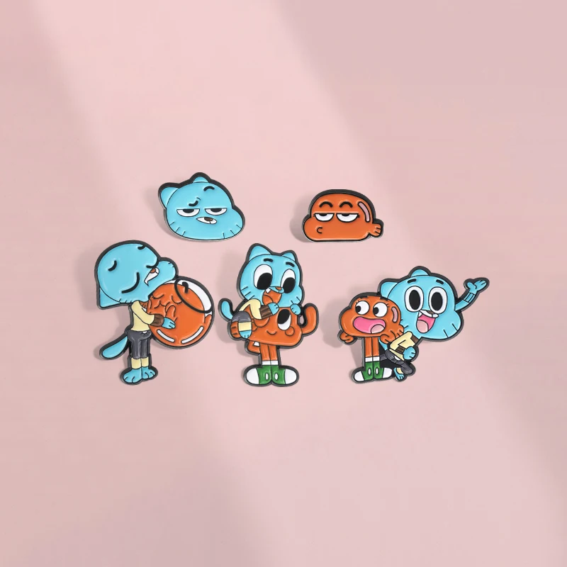Cartoon-Animation, Komödie, Emaille-Anstecknadeln, schelmisches Abenteuer, blaue Katze, Broschen, Anstecknadeln, bester Schmuck, Geschenk für Fans und Freunde ﻿ – Detail 6