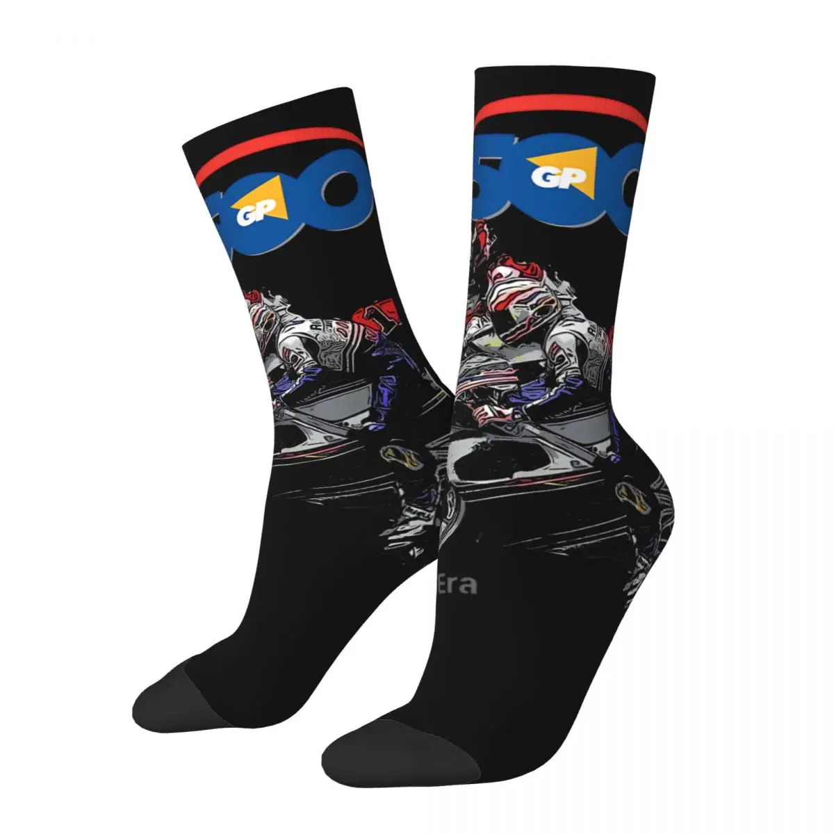 Happy Funny Men's compression Socks The Golden Era GRID Of Glory 500 GP Vintage Harajuku The Golden Era Cagiva Hip Hop Novelty