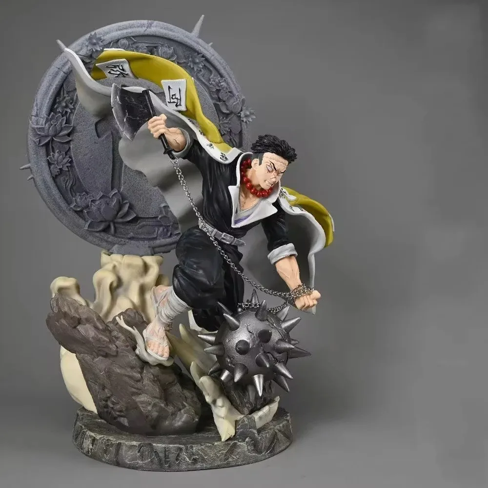 

Anime Demon Slayer:Kimetsu No Yaiba Himejima Gyoumei GK Double Head PVC Action Figure Collectible Model Doll Toy 41CM