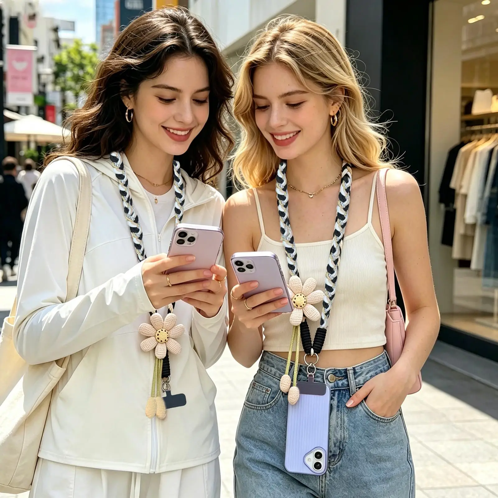 

Lanyard For Phone Security Sling Holder With Patch Cell Phone Strap For Men Women Teacher Grandparent Travel Walking Hiking