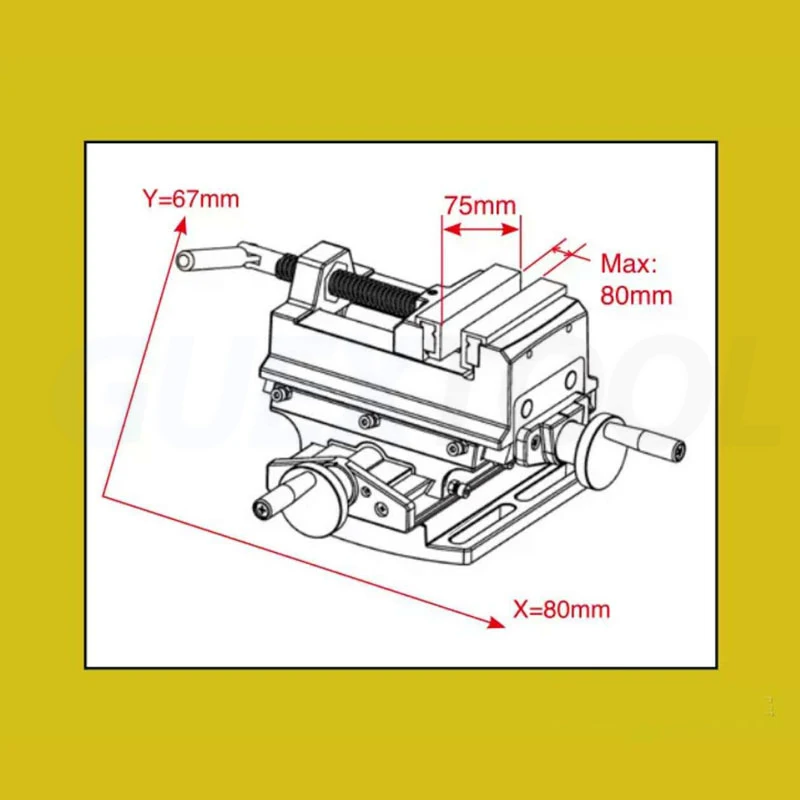 2 in 1 Milling Drilling Precision Vise Swivel Base Table Aluminium Alloy Compound Worktable Multi-functional Mini Cross Table