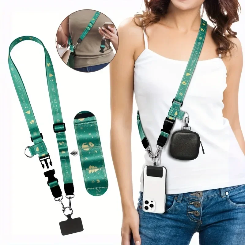 Christmas-style Nylon Bag Strap Women Solid Color Straps for Crossbody Messenger Shoulder Accessories Adjustable Handbag Straps