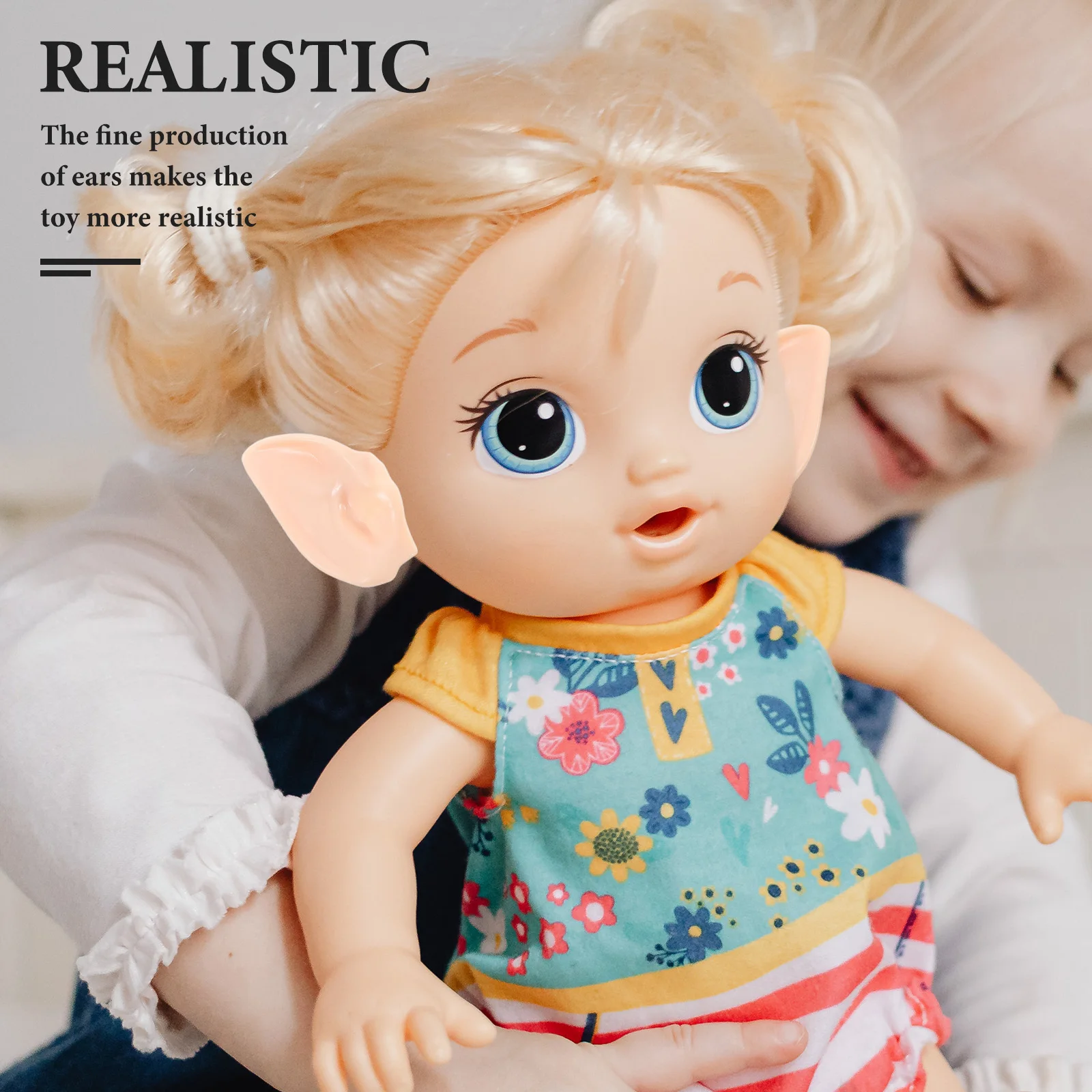 

1 Ears Handmade Design Costume Elf Ears Ear Kit Crafting Decoration Realistic Details Bjd Accessories