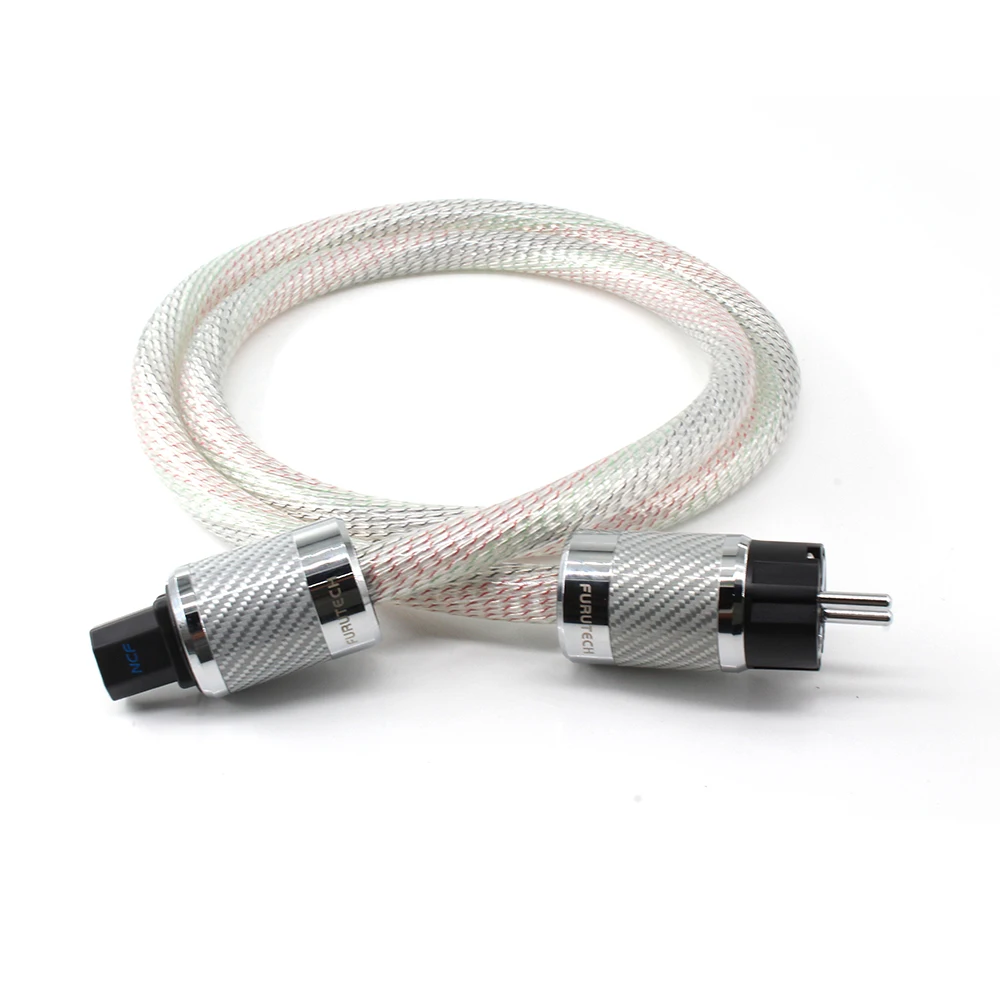 

power line HIFI POWER CABLE 7N OFC Power Cord with EU Plug Amplifier CD Decoder Wire