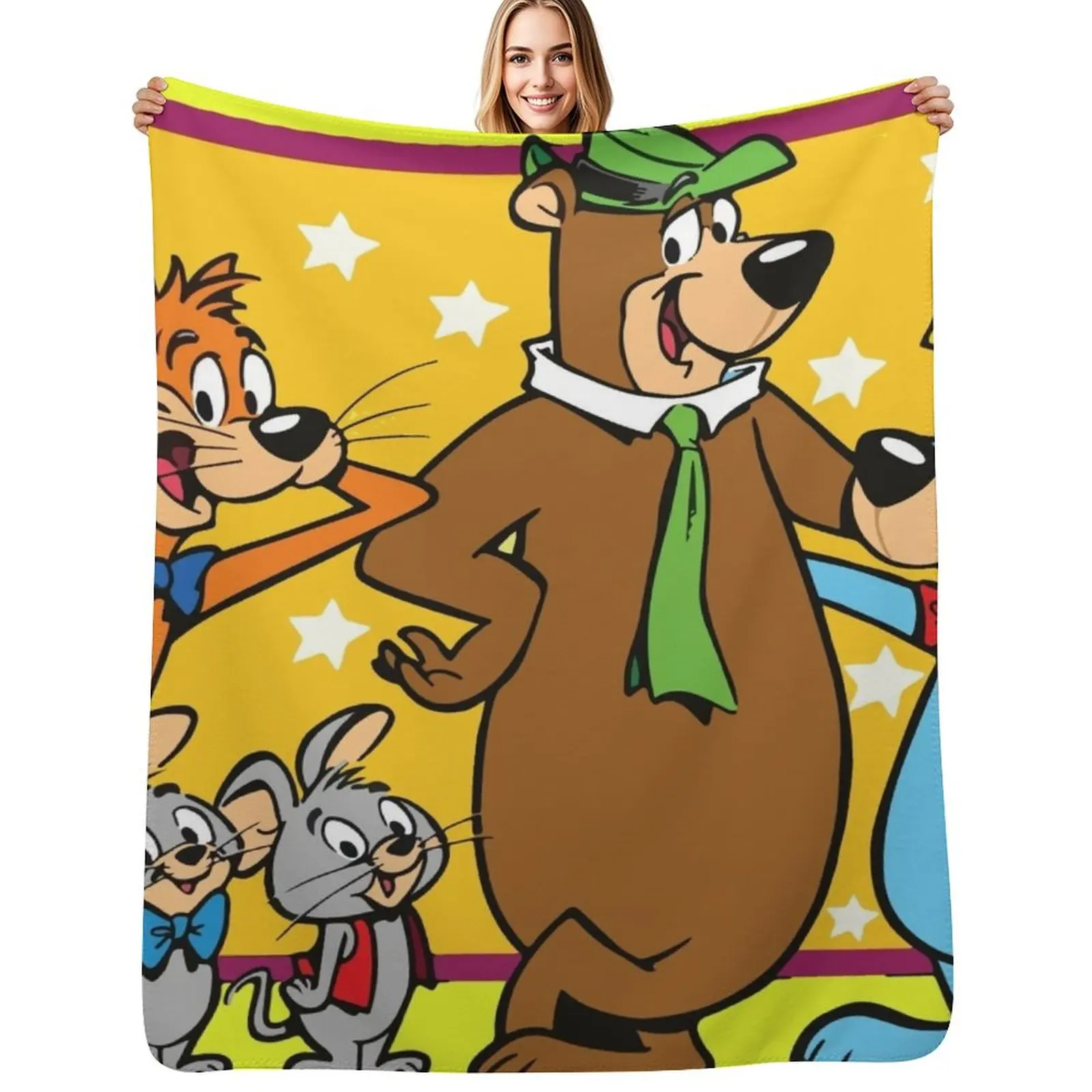 

huckleberry hound and friends Throw Blanket Stuffeds Hairy Polar Single Blankets