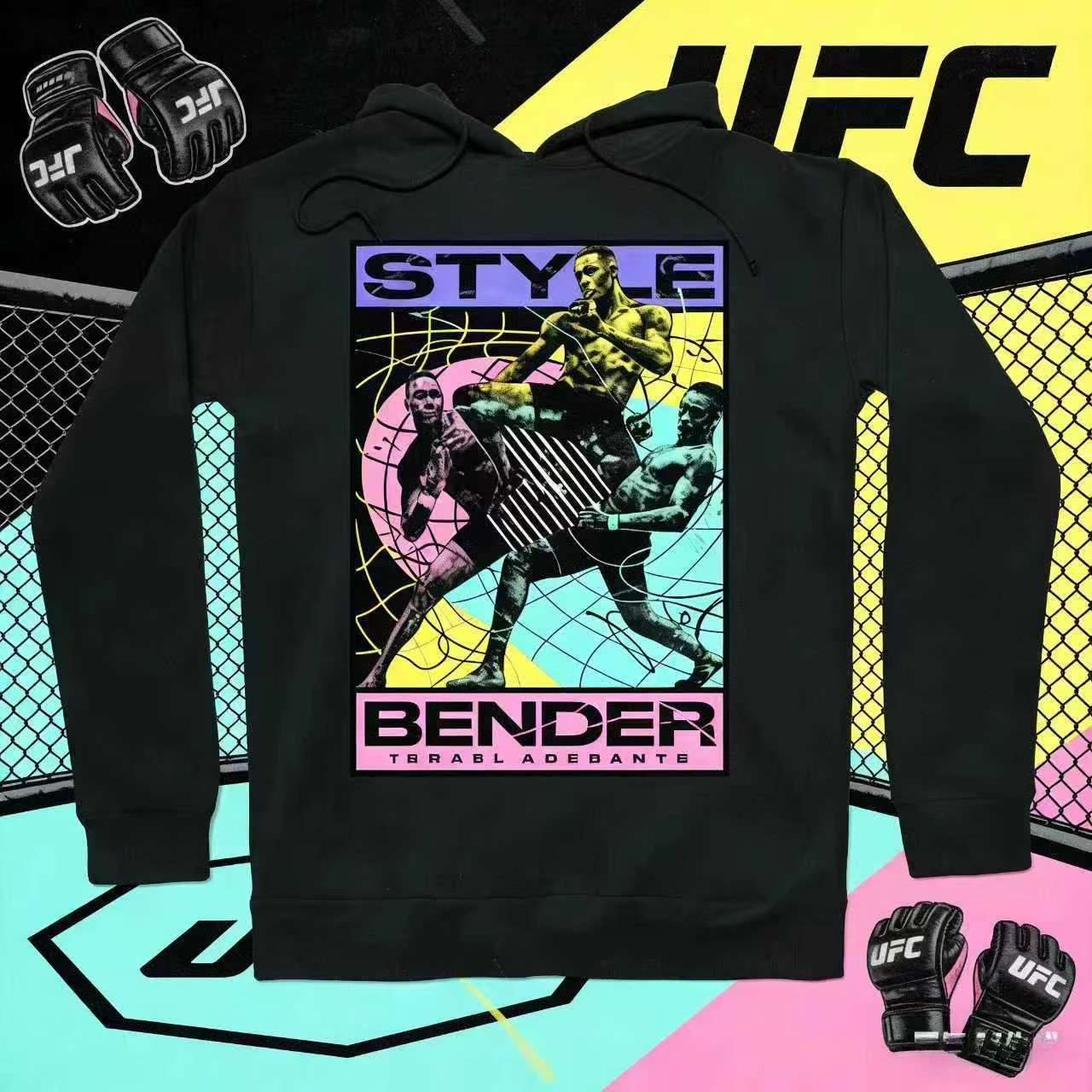 

UFC Израиль Адссипай 2026, осенне-зимняя коллекция, дышащая спортивная одежда из чистого хлопка с капюшоном, подходит для мужчин и женщин