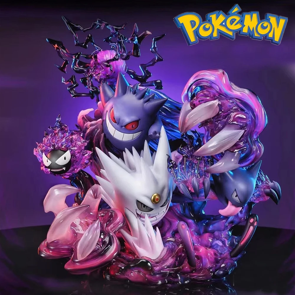 Pokemon Kawaii Anime Figure Gengar Venusaur Evolution Luminous Action Figure Pvc Statue Model Toys Decoration Children Gift