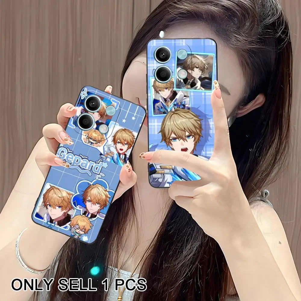 

HSR Gepard Matte TPU Mobile Phone Case for POCO M7 M6 M5 M4 M3 X7 X6 X5 X4 X3 Pro GT 5G Colorful Printing Cover