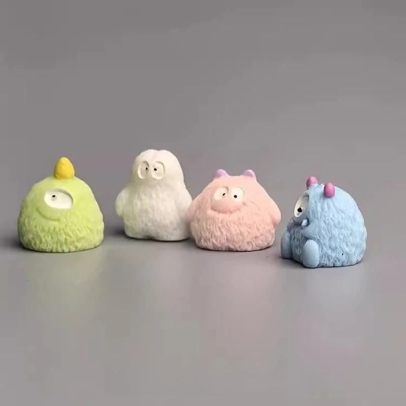 Cute Soothing Miniature Monster Desktop Ornament Home Desk Art Decoration Kids Holiday Gift Figurines And Miniatures
