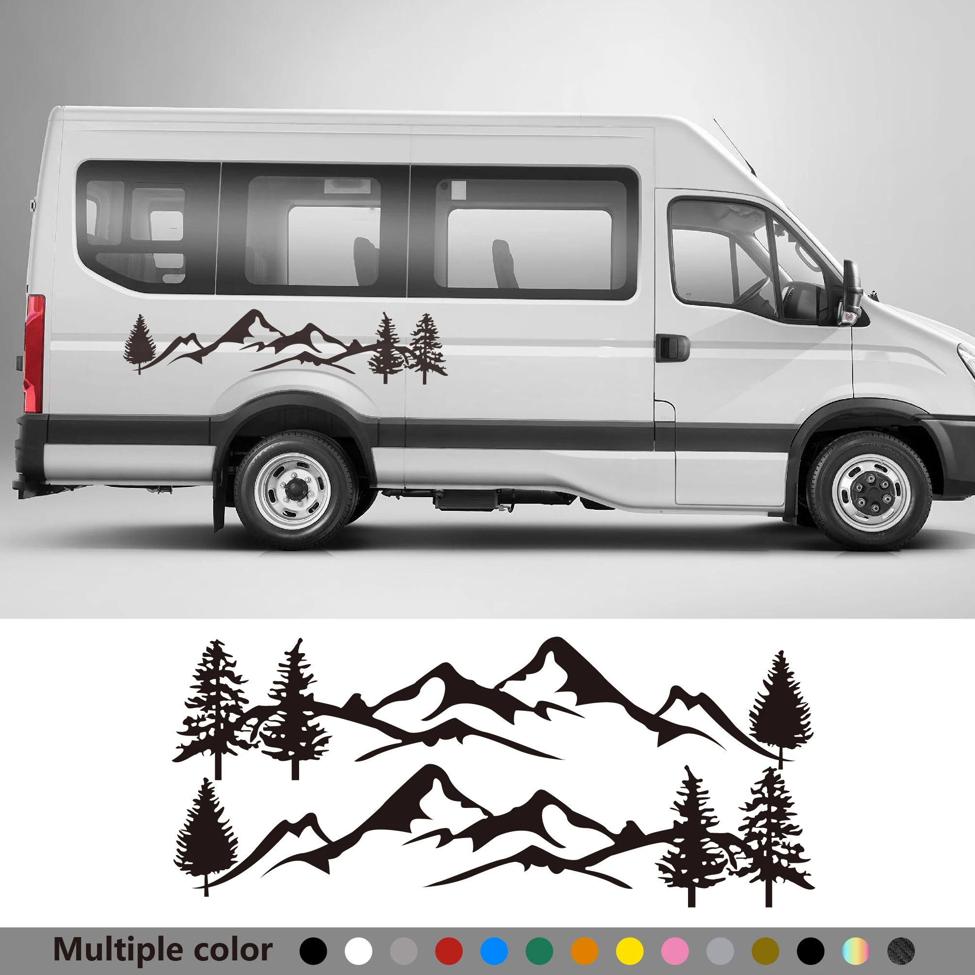 

Mountain Forest Car Body Side Stickers Decal for SUV Camper RV Van Motorhome Truck Taxi Caravan Decor Auto Exterior Accessories