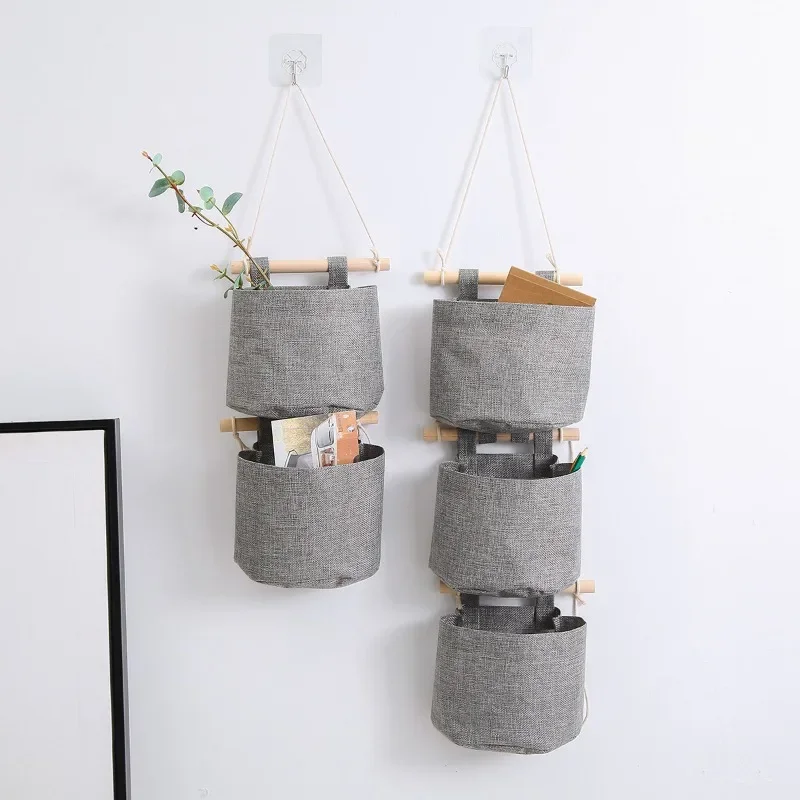 

Storage Hanging Bag Can Be Disassembled and Freely Combined with Fabric Storage Bag on The Back Wall of The Door