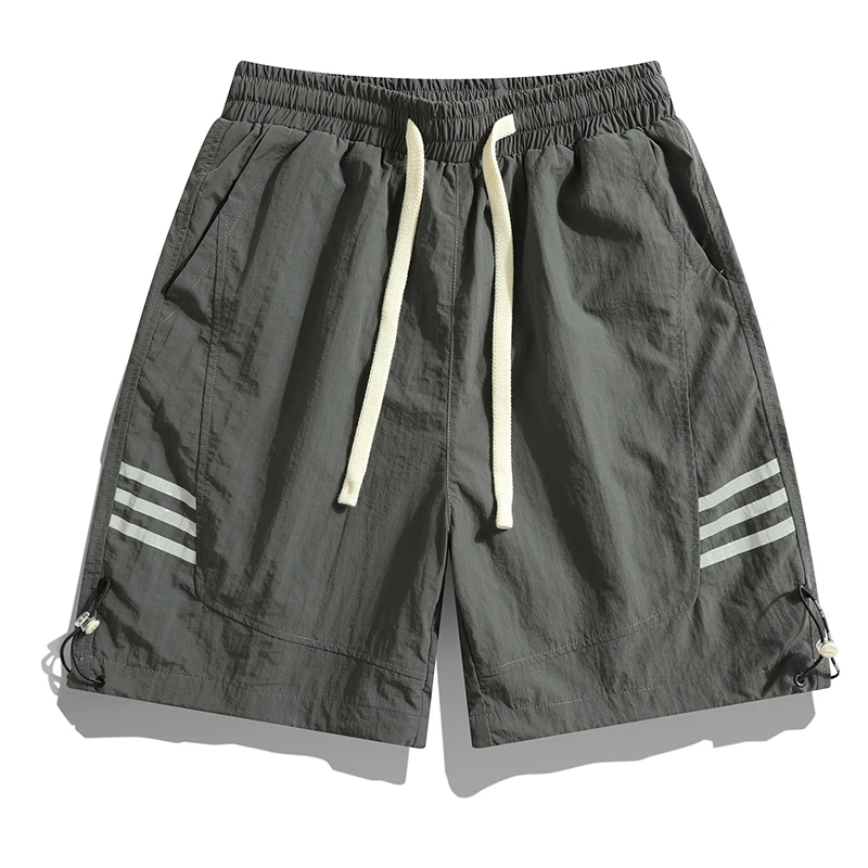 Summer Men Casual Shorts Striped 2023  Sportswear  Sweatpants Jogger Male Qicky Dry Boardshorts