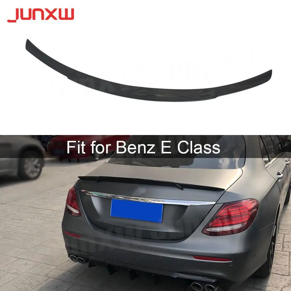 

For E Class Rear Carbon Fiber Trunk Boot Spoiler Wing for Mercedes Benz W213 E200 E300 E400 E550 Sedan 2017 - 2019 B style