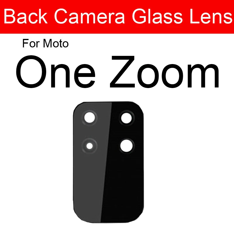 Rear Main Camera Glass Lens With Adhesive Sticker For Motorola Moto One Vision Power Action Macro Hyper Zoom Fusion+ P30 Play