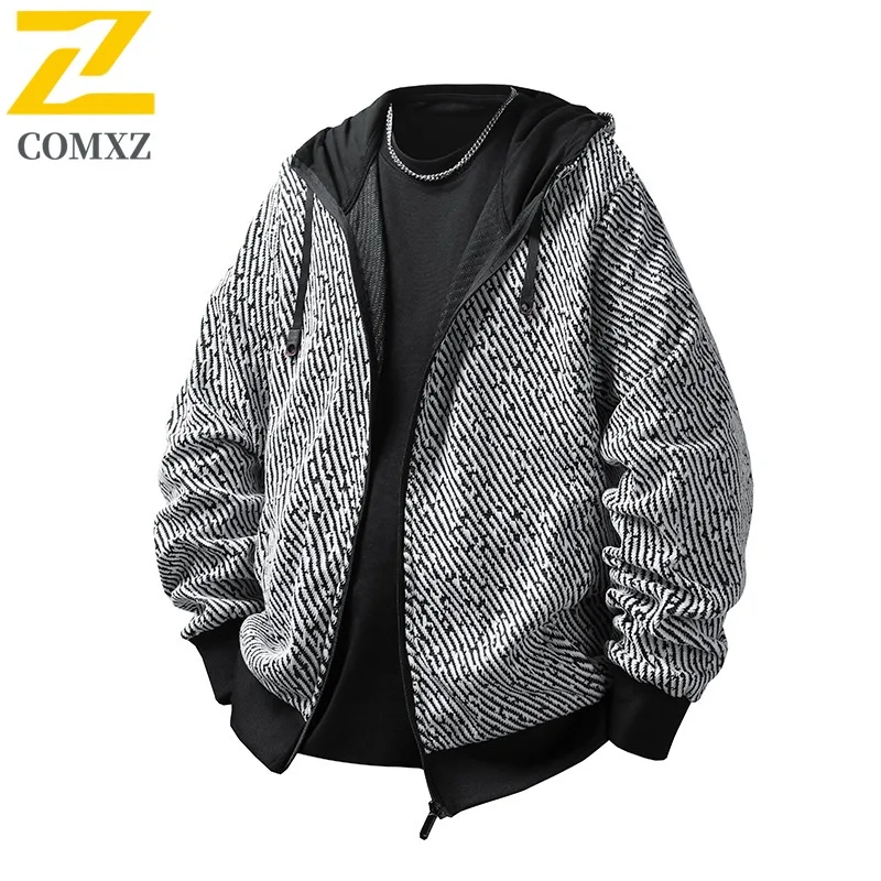 

COMXZ Роскошная мужская куртка с воротником-стойкой, американская модная удобная мотоциклетная куртка для отдыха и путешествий, легкая осенняя одежда