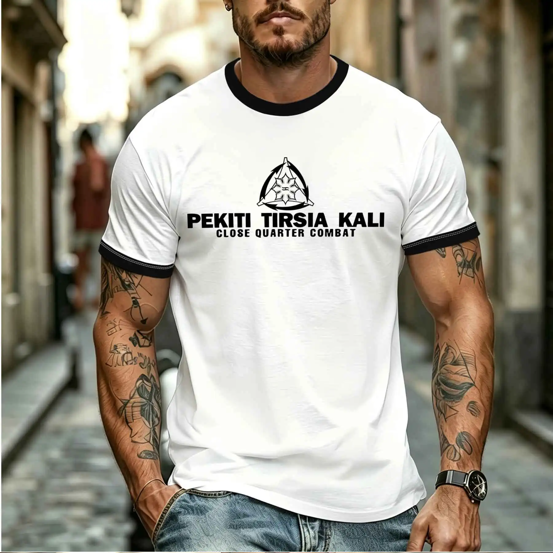 Camiseta de combate a corto alcance Pekiti Tirsia Kali para hombre, modelo nuevo 2026, elegante y cómoda, camiseta para fanáticos de las artes marciales filipinas