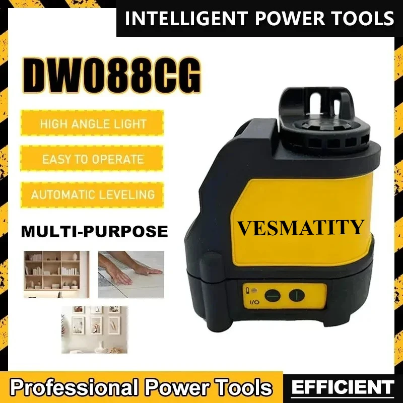 Professional Green Laser Level Reliable Self Leveling  for Precise Line Marking and Alignment Operations for Dewalt Battery Pin