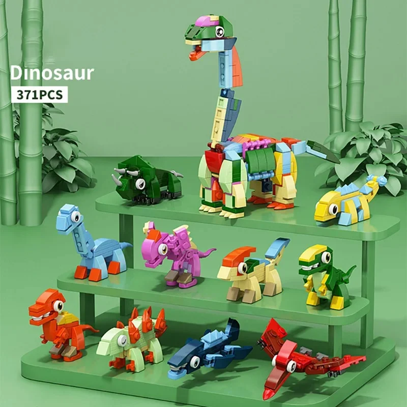 

Insect Animal Park Cartoon Dinosaur Butterfly Mini Model MOC Building Blocks Turtle City Construction Bricks Toys for Children