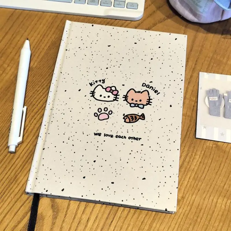 New Hello Kitty Notebook Anime Sanrio Cute Girls Homework Writing Book Creative Simplicity Diary Narrative Book School Things