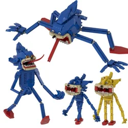 Classico personaggio animato Sonices modello Building Block Horror riccio peccaminoso Action Figure assemblaggio mattoni giocattolo regalo di compleanno