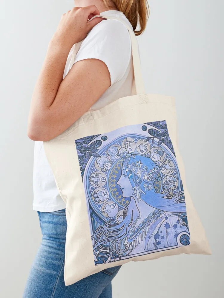 Zodiac - Alphonse mucha Tote Bag Shopper handbag shopper bag women canvas tote bag
