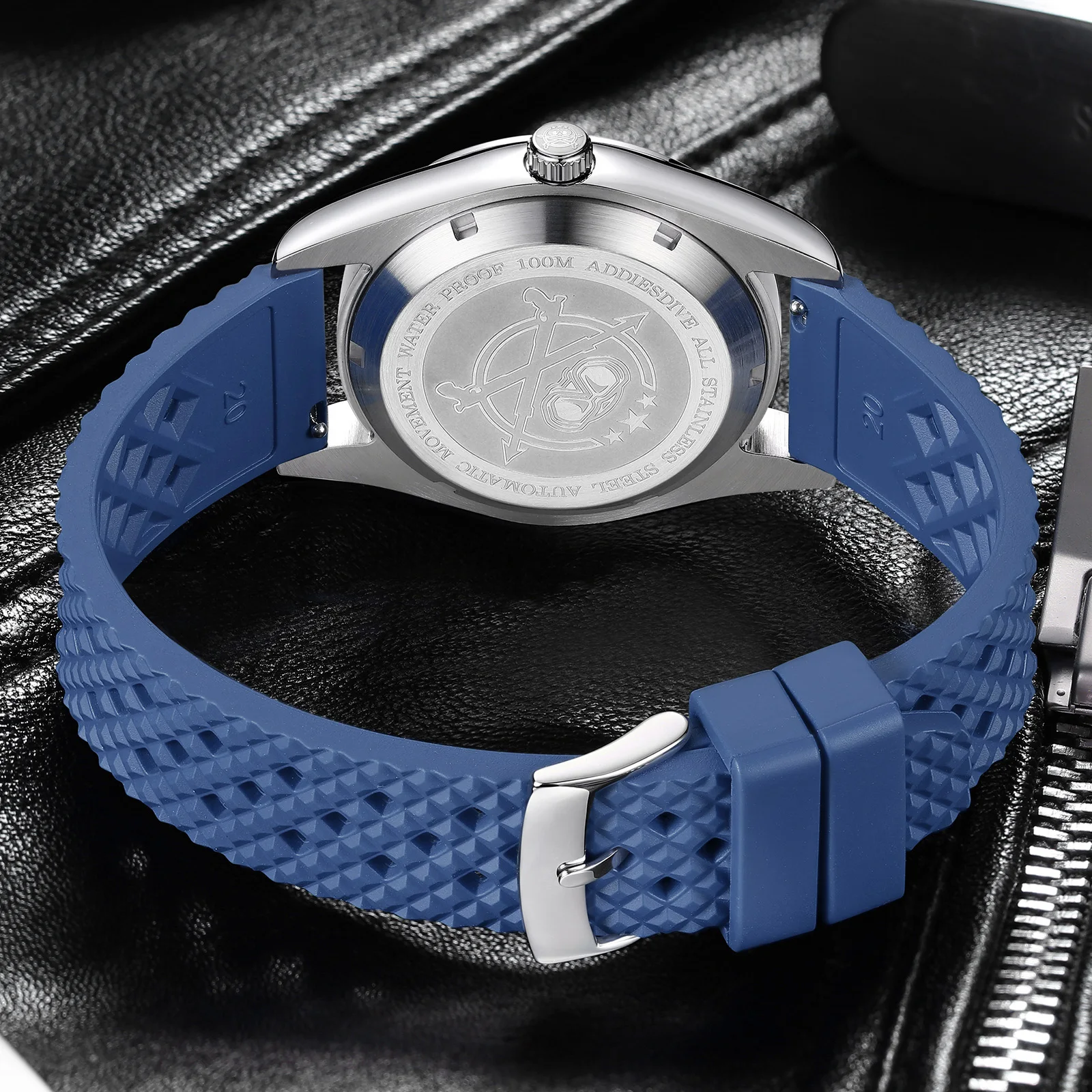 Addiesdive اليابان 8215 ساعة رجالي فقاعة مرآة فستان زجاجي ساعة ميكانيكية أوتوماتيكية سوبر مضيئة فاخرة ساعات جديدة للرجال