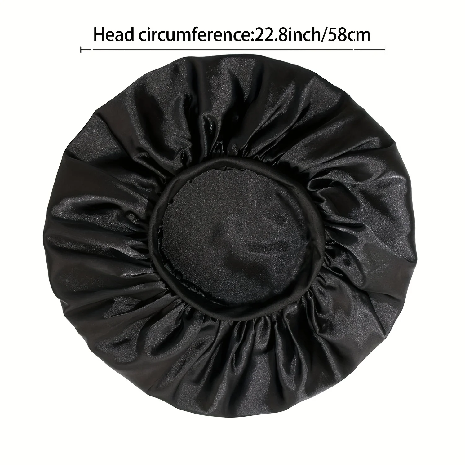 Women's Fashion Bonnet Solid Color Hair Hat Narrow Edge Elastic Silk Smooth Satin Face Daily Home Casual Sleep Hat