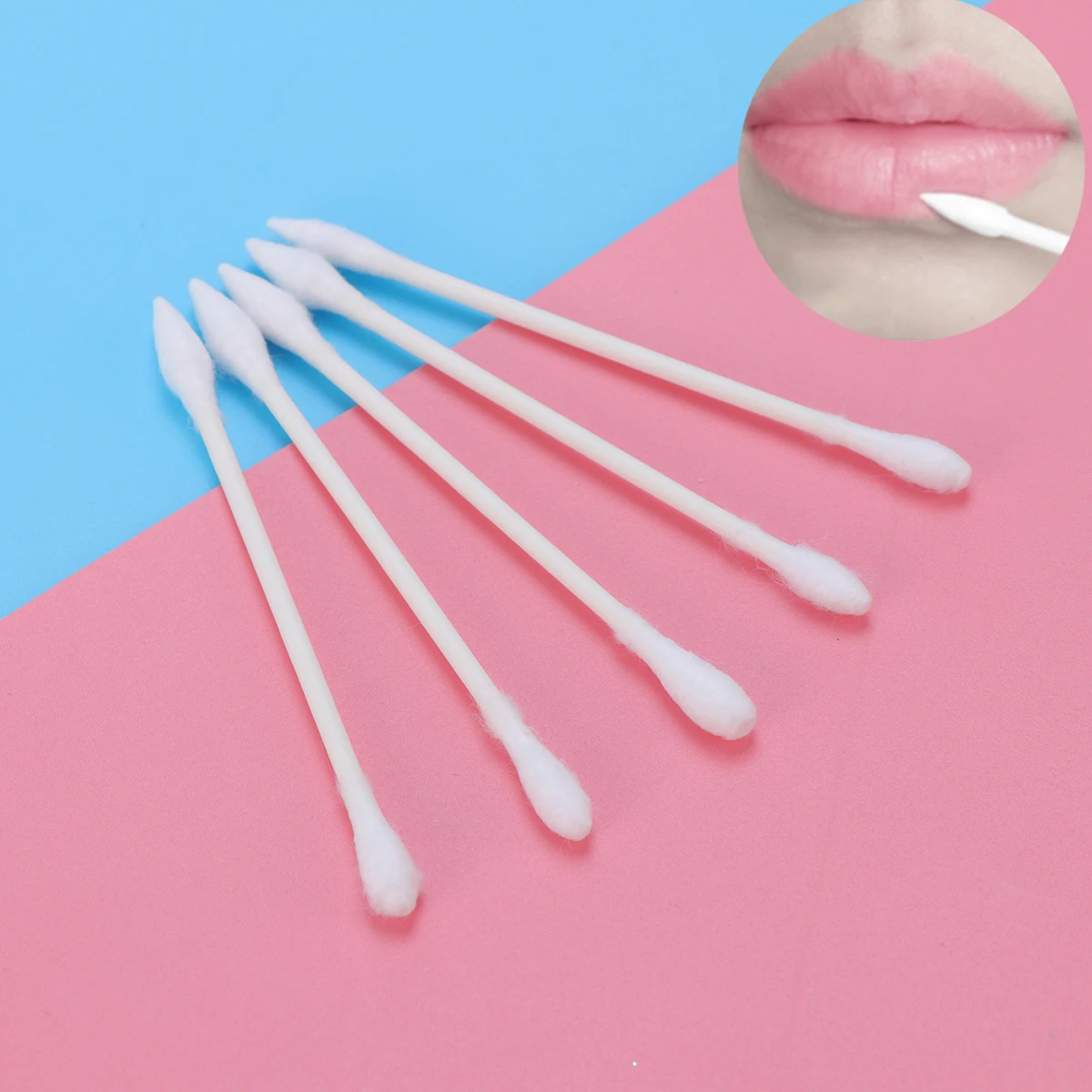 200 Uds puntas hisopos maquillaje Natural hisopos de algodón maquillaje redondo cónico salud seguridad multifunción portátil