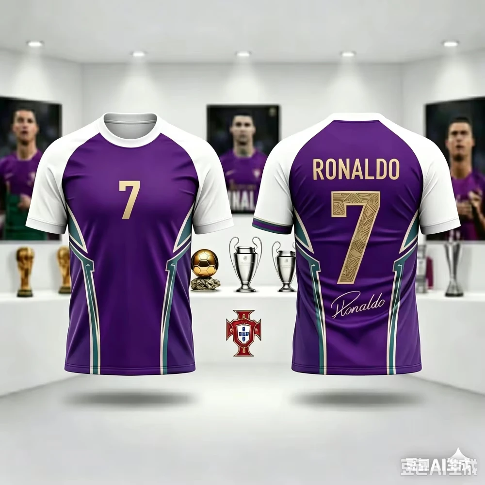 Children's #Ronaldo #7 Football T-Shirt Boys and Girls Soccer Training Top Breathable Quick-Dry Fan Apparel Sports T-shirt