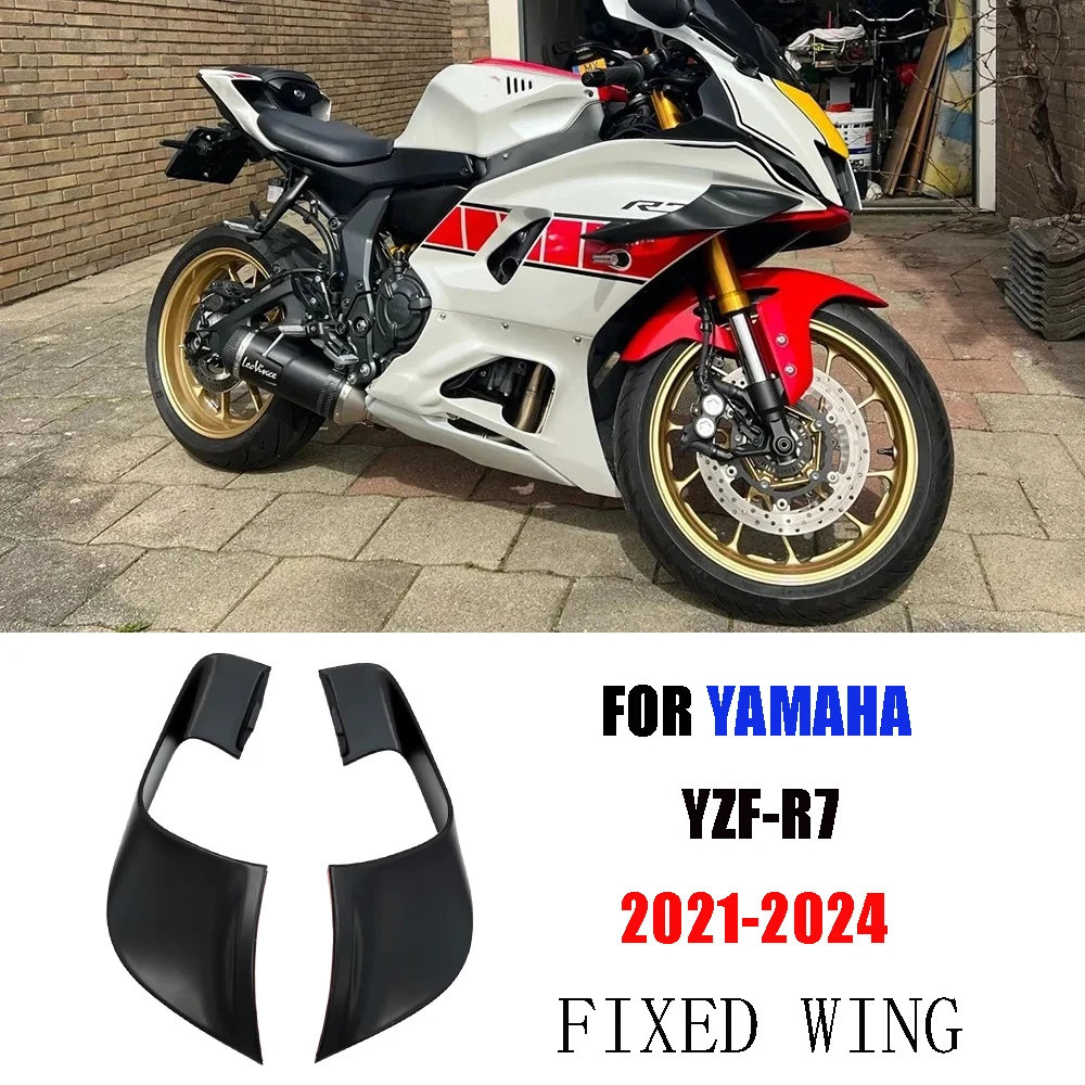 Motorcycle fixed wing cover, For Yamaha YZF-R7 YZFR7 2021 2022 2023 aerodynamic frame, YZF R7 new wing air guide spoiler aileron
