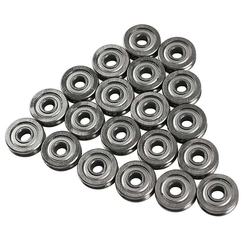 20PCS Extruder U-Slot Pulley Ball Bearing U604ZZ For CR-10 Ender-3 3D Printer Accessories 4 X 13 X 4Mm