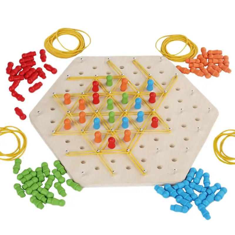 

Kid Chain Triangle Funny Family Board Games Logic Thinking Geometric Chain Line Triggle Challenge Brain Strategy Interactive Gam