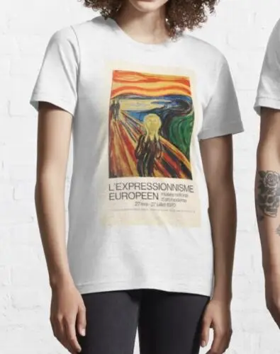 Scream Art Exposition Poster T shirt - Edvard Munch -  100% Premium Cotton