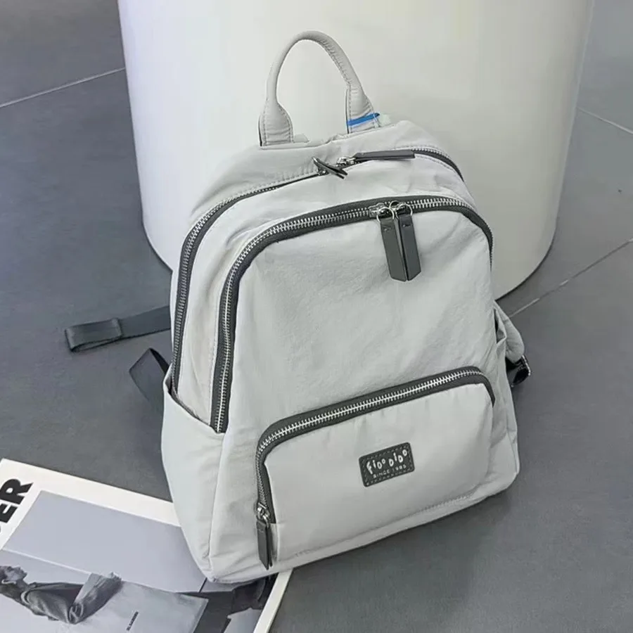 FIDO DIDO 2025 신상 심플하고 세련된 백팩 학생용 백팩 방수 벨트 키체인 하드웨어 지퍼 정품 2537