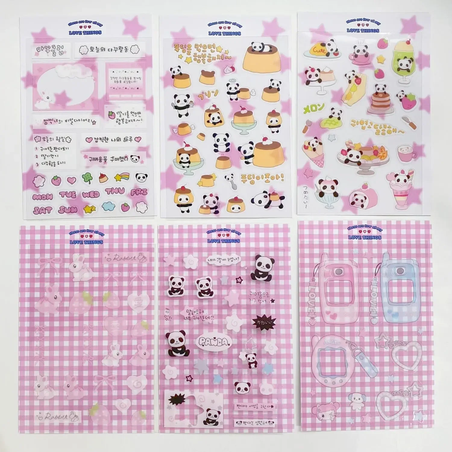 Imagem -03 - Cute Panda Series Adesivos Faça Você Mesmo Handbook Material Guka Rabbit Decoração