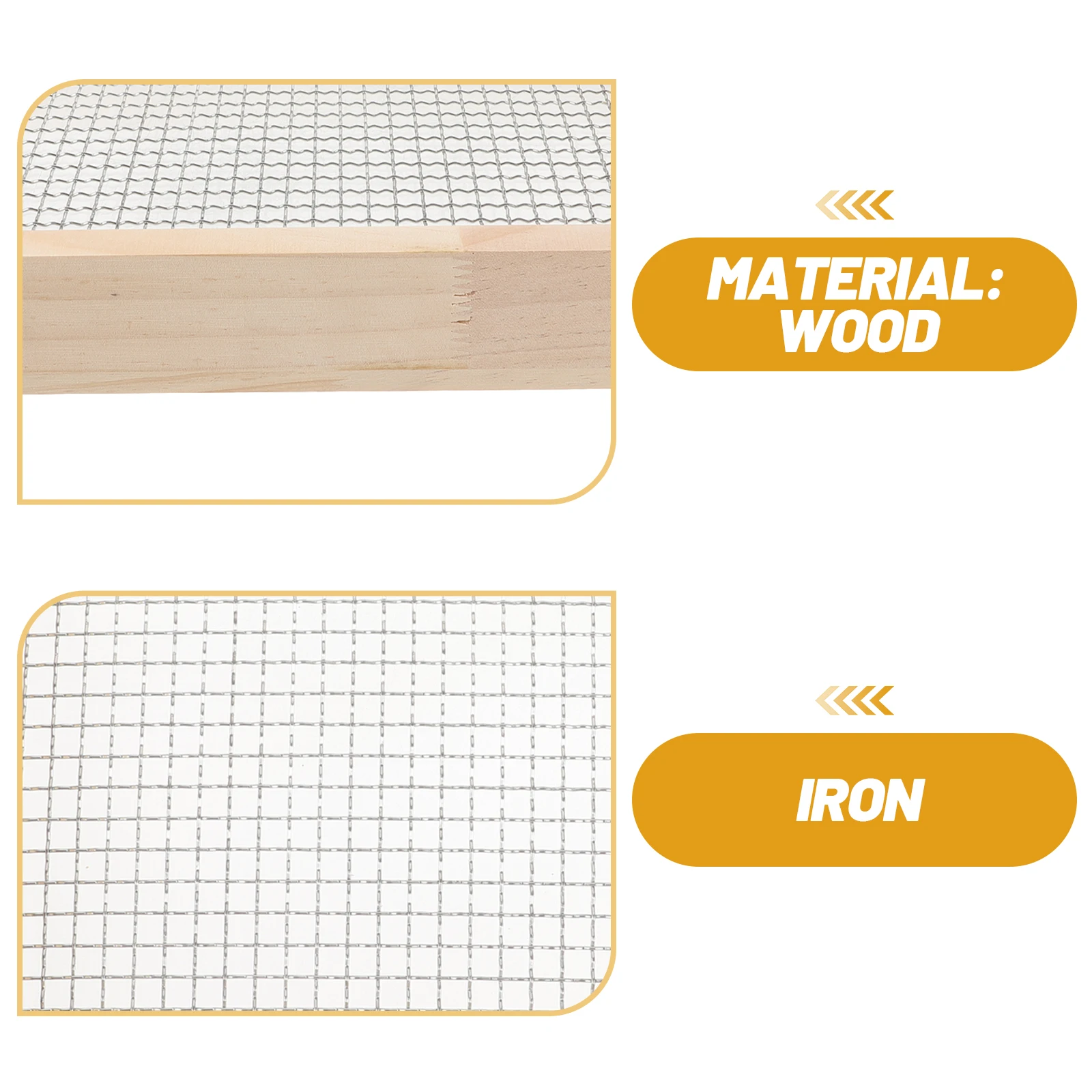 

Garden Soil Sieve Sifter for Gardening Dirt Sieve Creative Wooden Metal Lightweight Practical Mesh Design Multi-functional