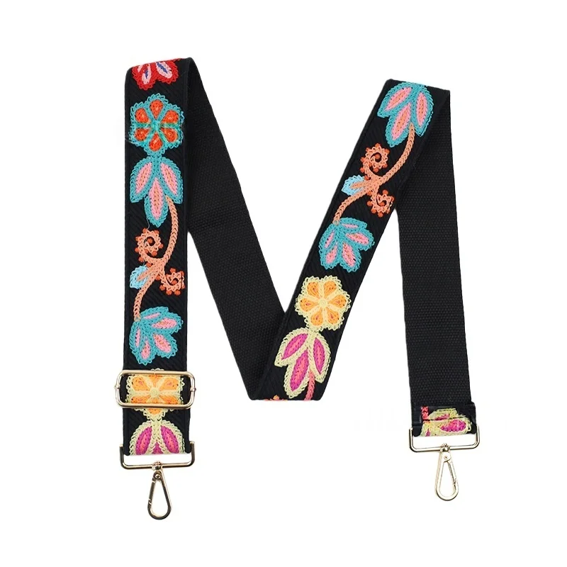 Vintage Style DIY Embroidery Shoulder Strap Multi-purpose Fashion Handbag Accessory Adjustable Comfortable Purse Strap