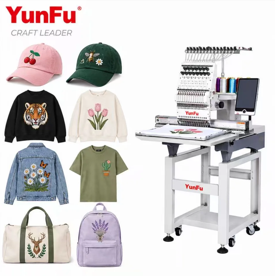 Automatic Computerized Single Head 15 Needle Embroidery Machine Cap Embroidery  Easy Operation Europe Effective Commercial