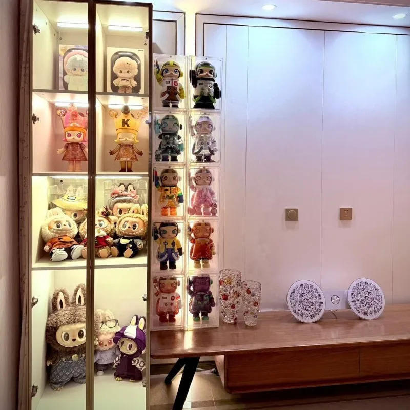 Cabinet glass door bookcase model locker living room household toy display case combination bookcase