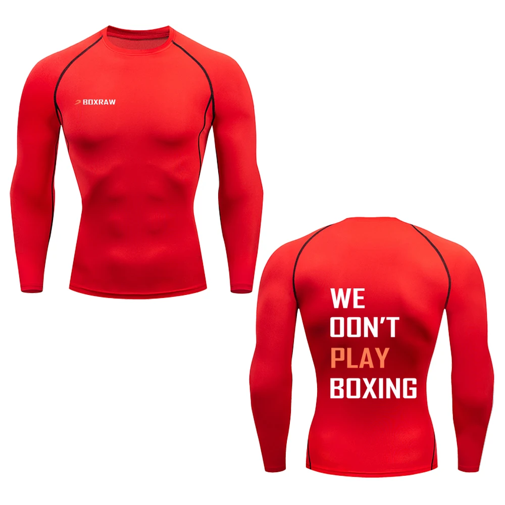 BOX--Compression Men's Long Sleeve T-shirt Fitness Sports Running Men's Style