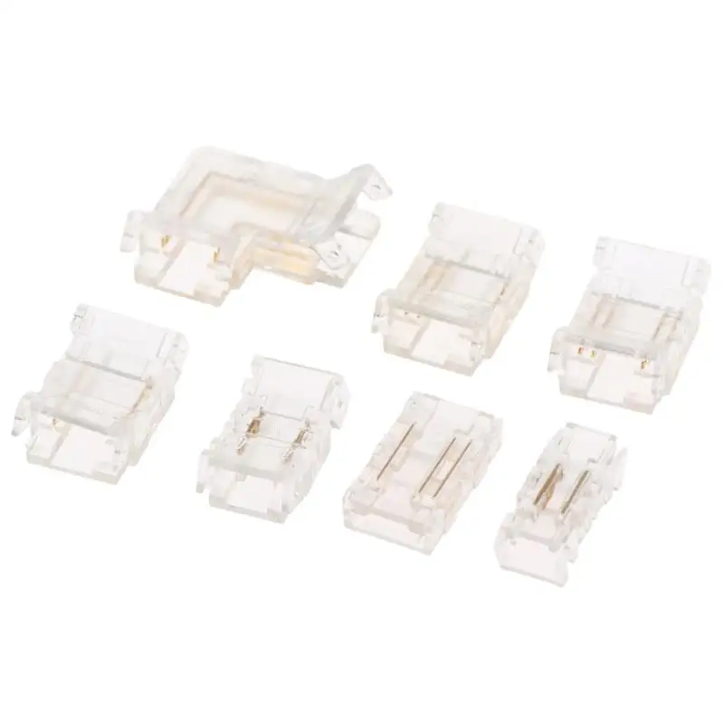 10Pcs Hand Pressed Solder Free Easy To Install 2 3 4 Pin LED Light Strip Connector For 5 8 10mm COB Light Strips