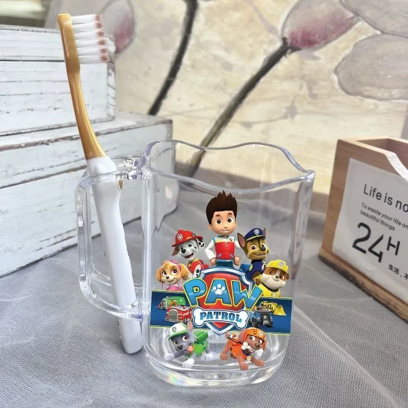 كارتون باو باترول تشيس سكاي البلاستيك غسول الفم القدح لصبي فتاة لطيف فنجان الشاي اكسسوارات الحمام كوب الأسنان أكواب قطرة واقية هدية #2