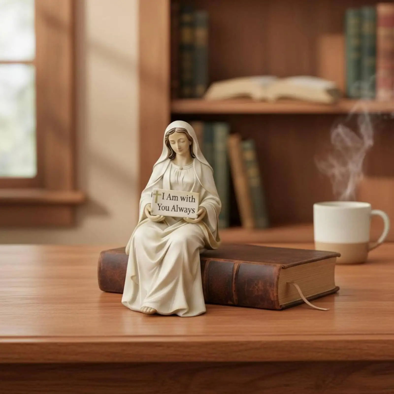 2-6pack Holy Mother Shelf Sitter Figurine Spiritual Comfort Desk Companion