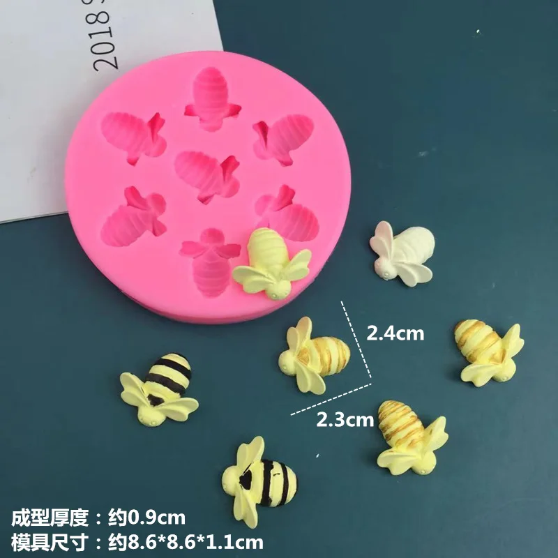 3D Baking Tools Bee Honeycomb Silicone Epoxy Mold DIY Chocolate Candy Biscuit Making Baking Silicone Moulds Cake Chocolate Molds