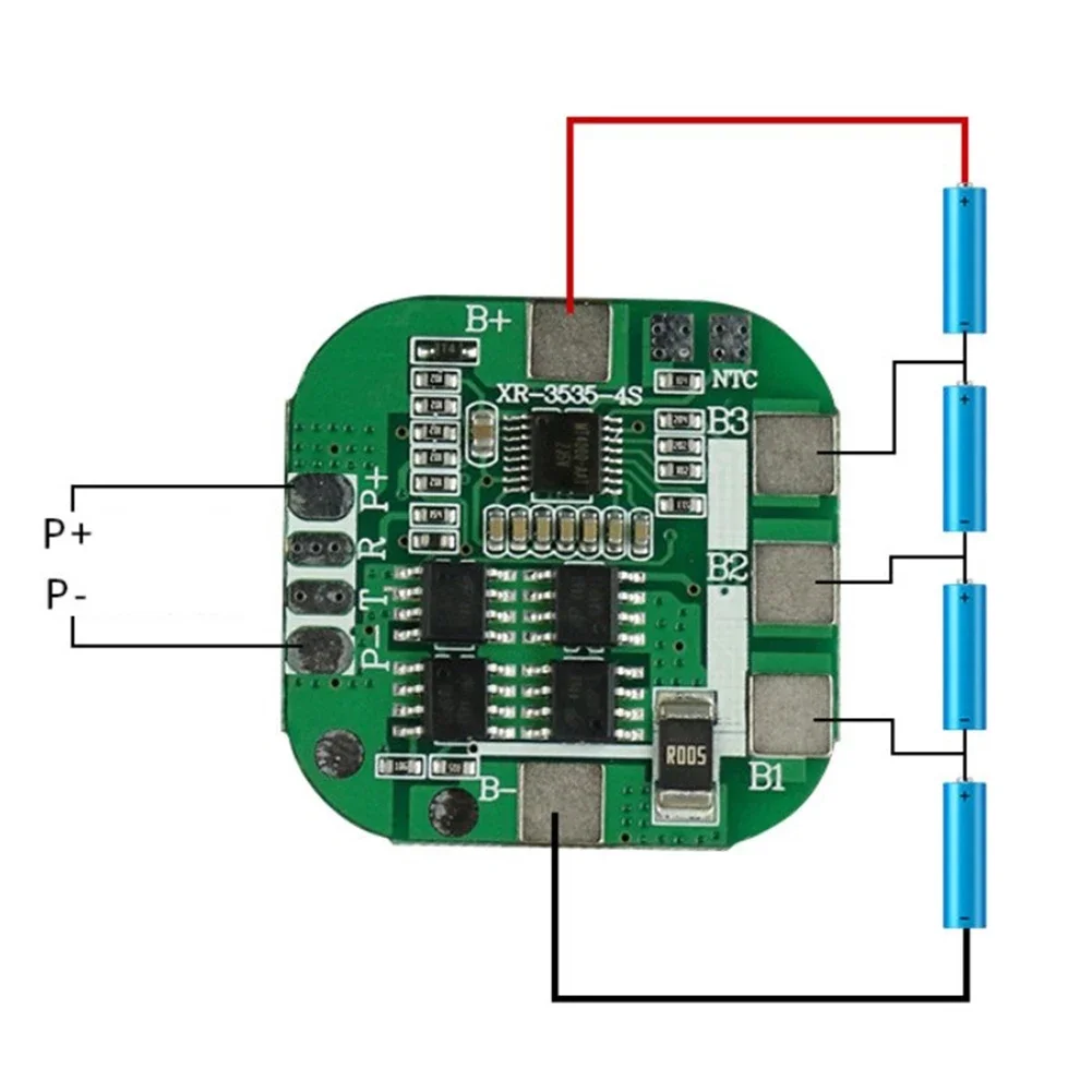 Lítium Akkumulátor Hozzákezdés védelem Deszka Áthozás Változat Deszka li-polymer Áthozás töltés 4S 8A 3.7V 14.8V 18 650